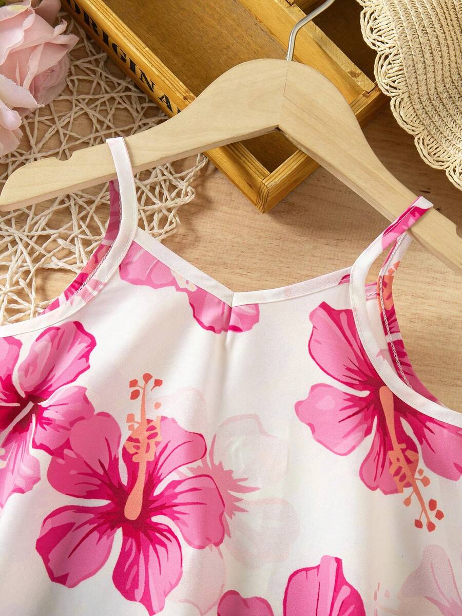 Toddler Girls Rainbow Stripe Sundress Loose Casual Beach Vacation Wear