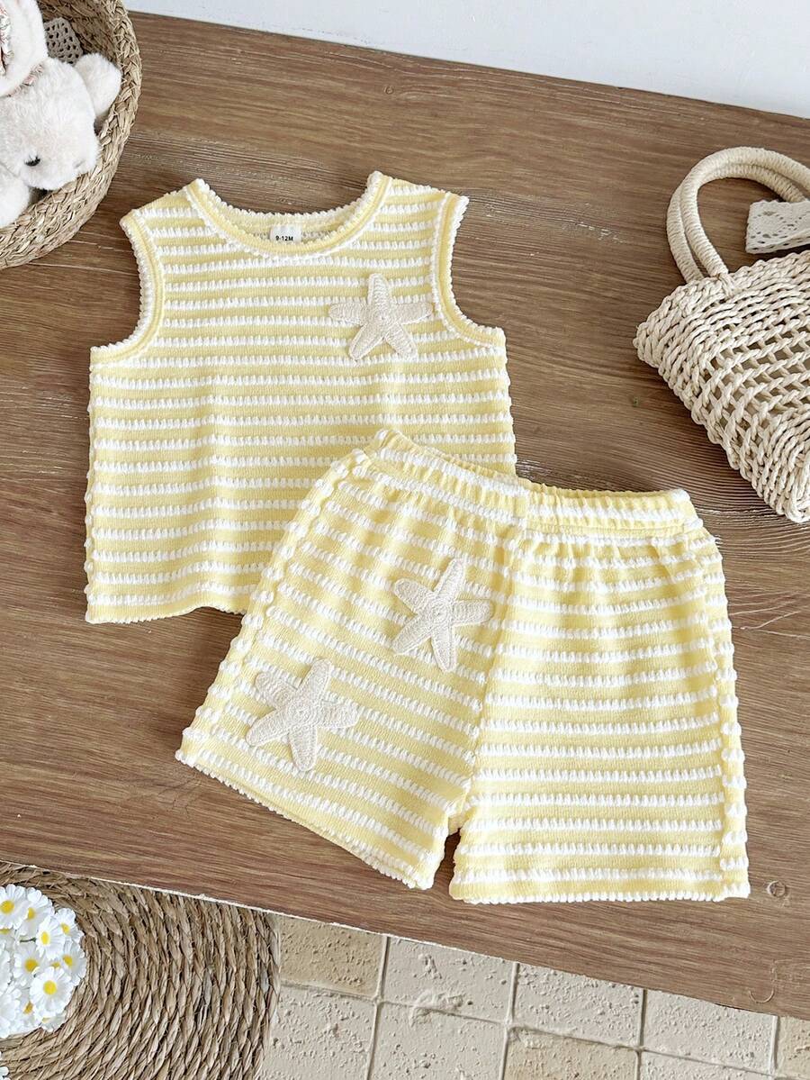 Sweet Style Strawberry Print Top & Shorts 2-Piece Set for Toddler Girls