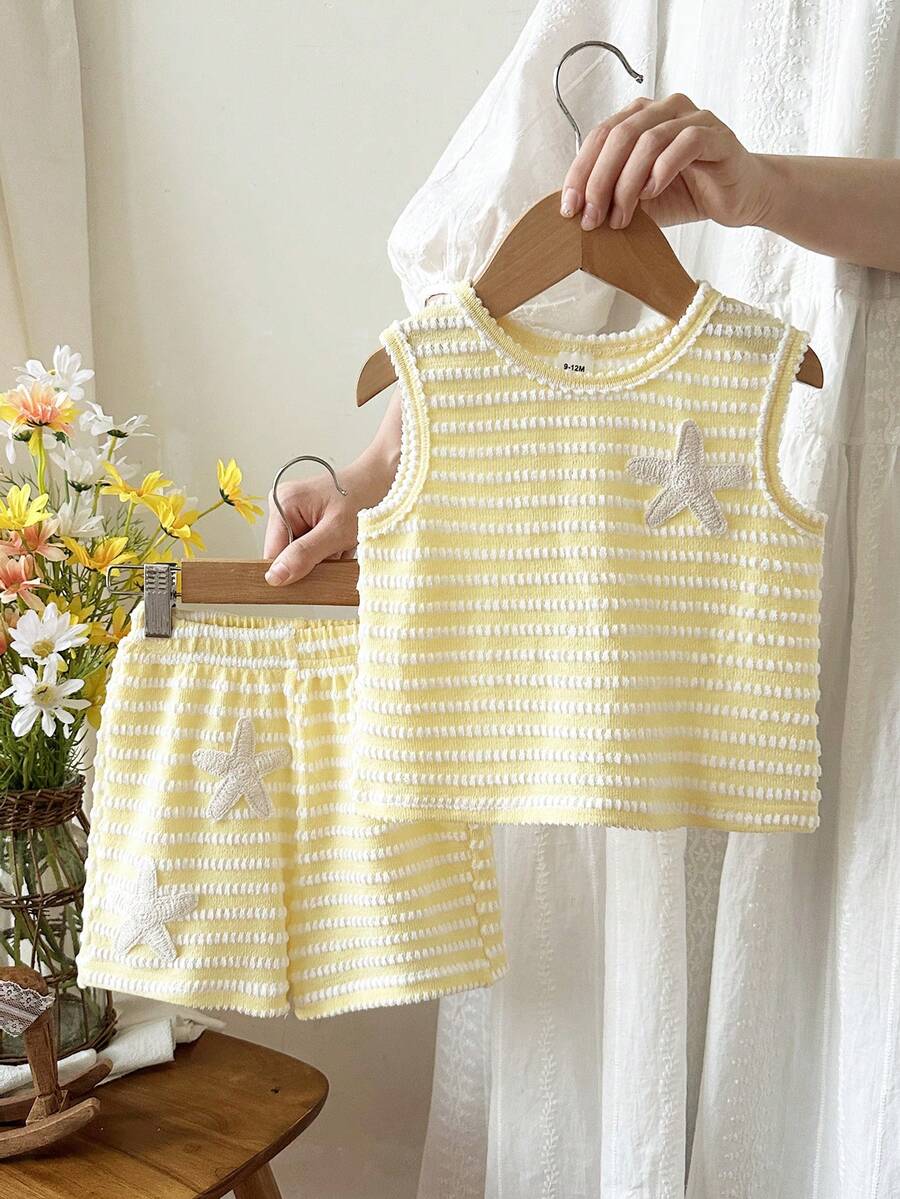 Sweet Style Strawberry Print Top & Shorts 2-Piece Set for Toddler Girls