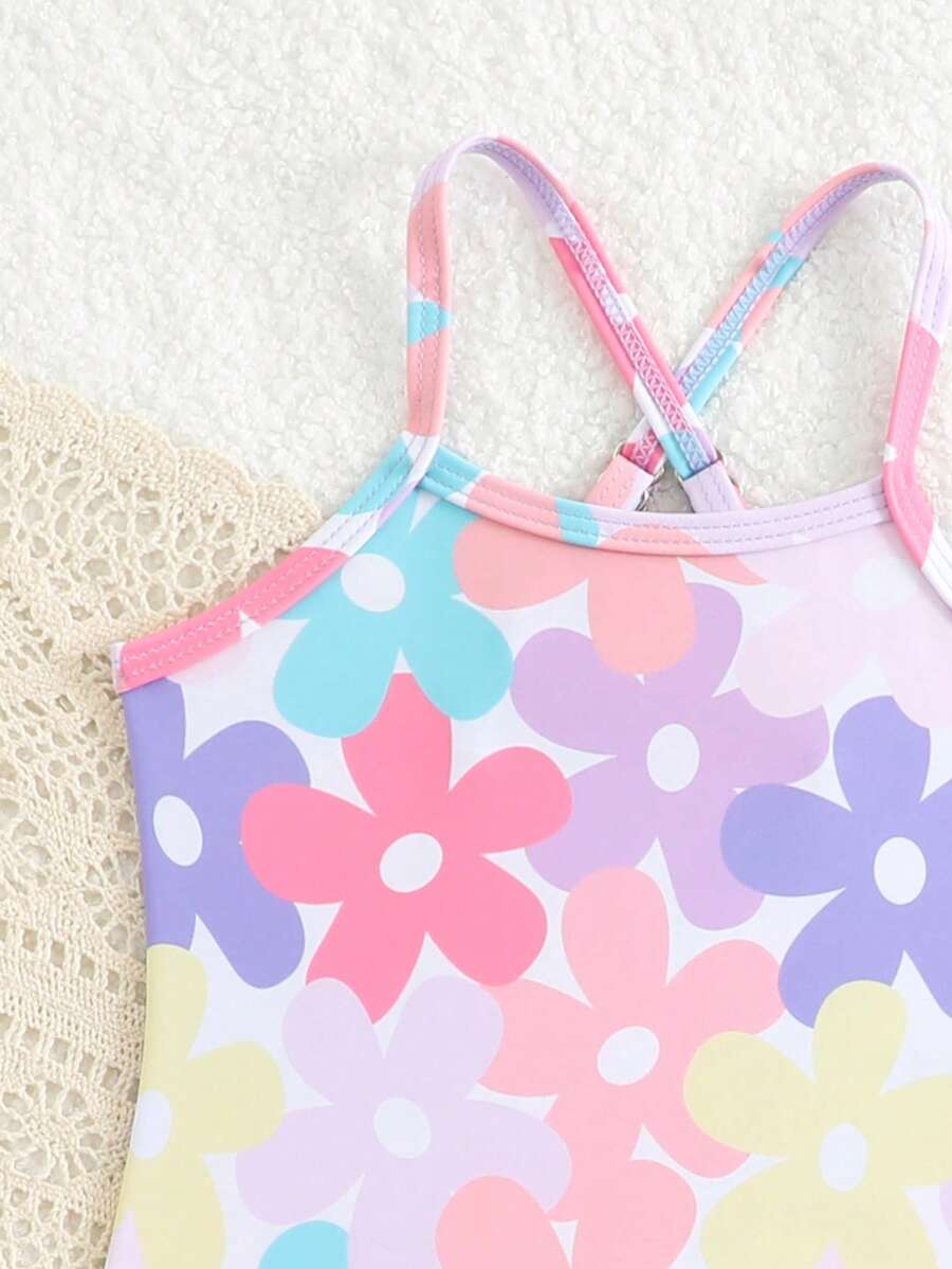 Little Girls Strawberry Swim Dress One Piece Beach Vacation Swimwear