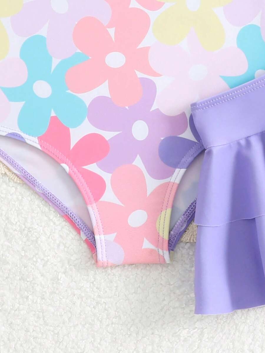 Little Girls Strawberry Swim Dress One Piece Beach Vacation Swimwear