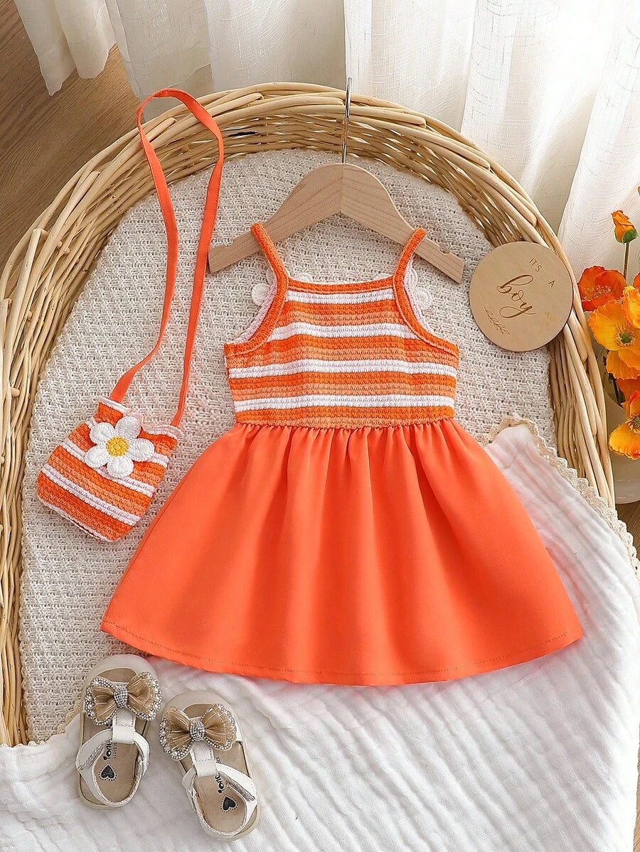 Baby Blue Plaid Floral Embroidered Cami Dress for Cute Spring and Summer Outings