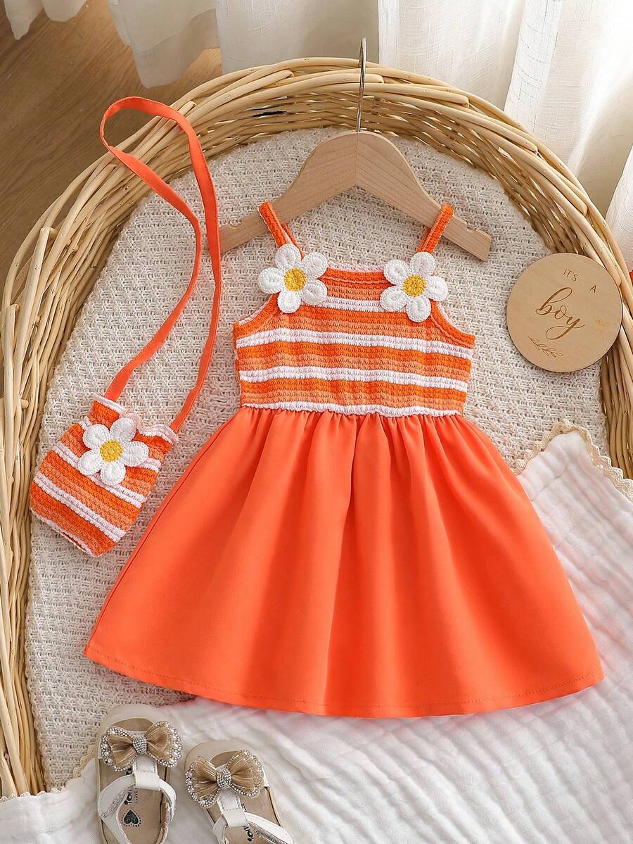 Baby Blue Plaid Floral Embroidered Cami Dress for Cute Spring and Summer Outings