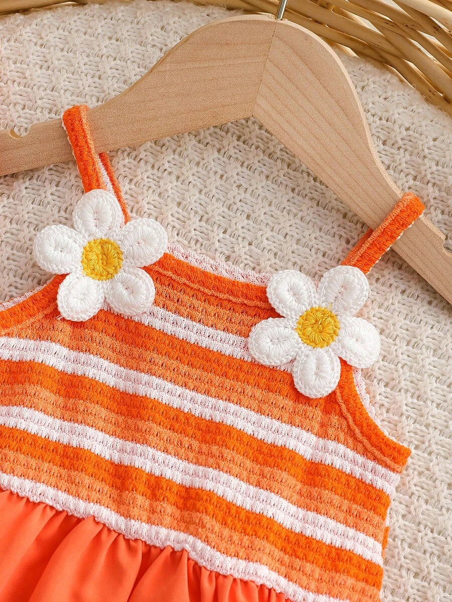 Baby Blue Plaid Floral Embroidered Cami Dress for Cute Spring and Summer Outings