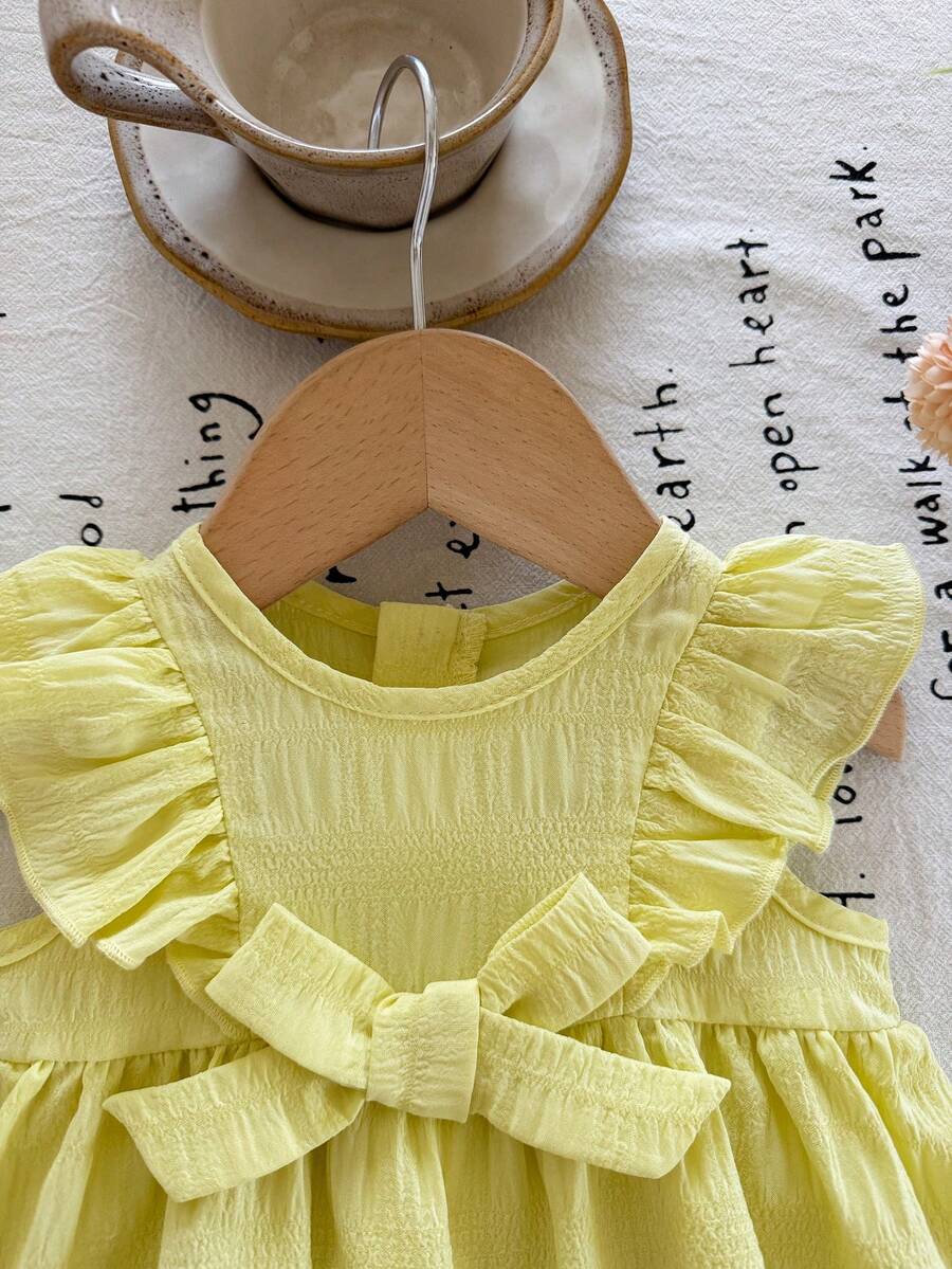 Baby Red Ruffle Waist Dress for Cute Elegant Summer Wear
