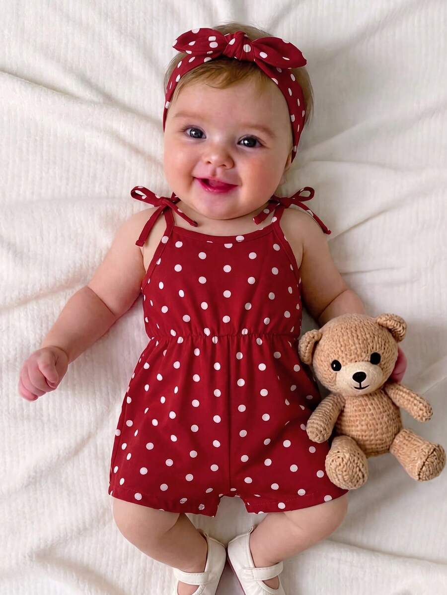 Cute Ditsy Floral Baby Girl Romper Sage Green Summer Outfit