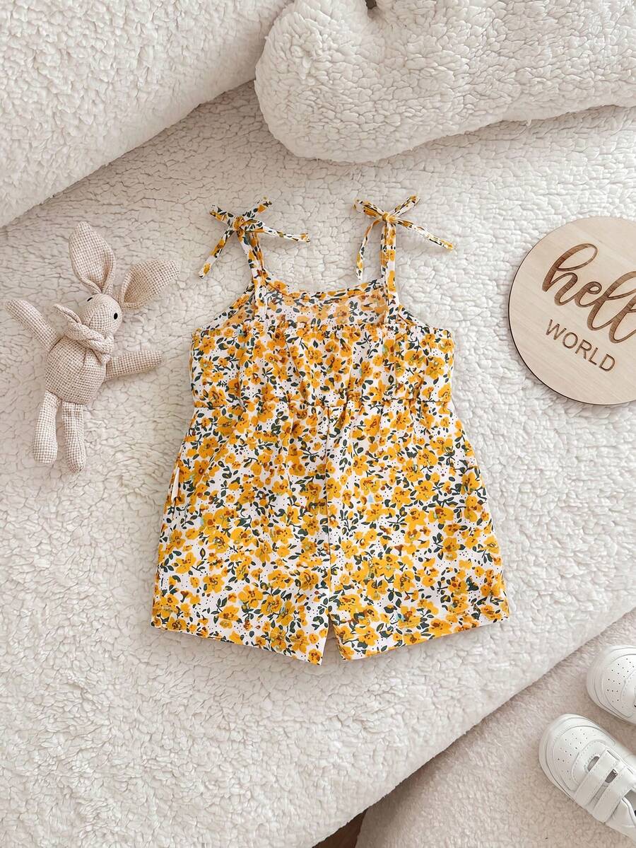Baby Ditsy Floral Romper for Cute Summer Daily Wear and Outings