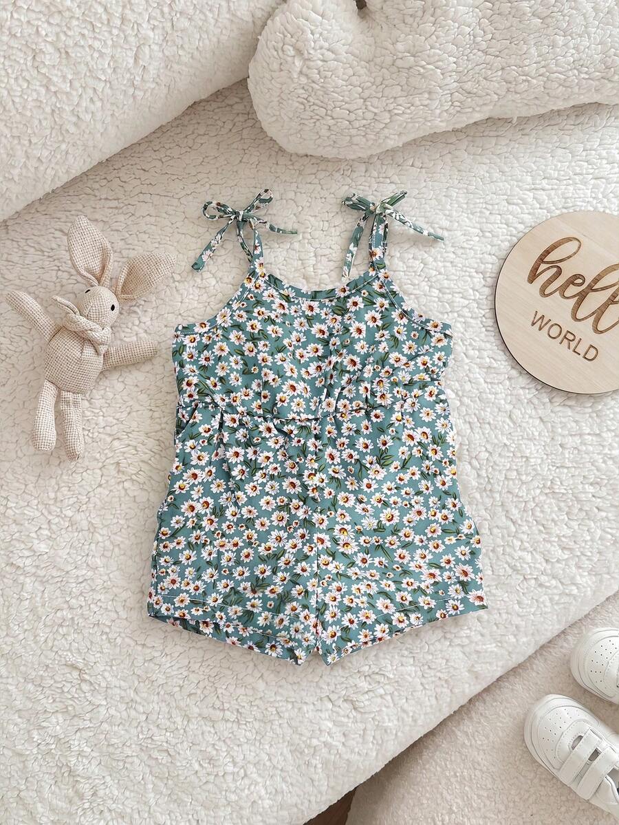 Baby Ditsy Floral Romper for Cute Summer Daily Wear and Outings