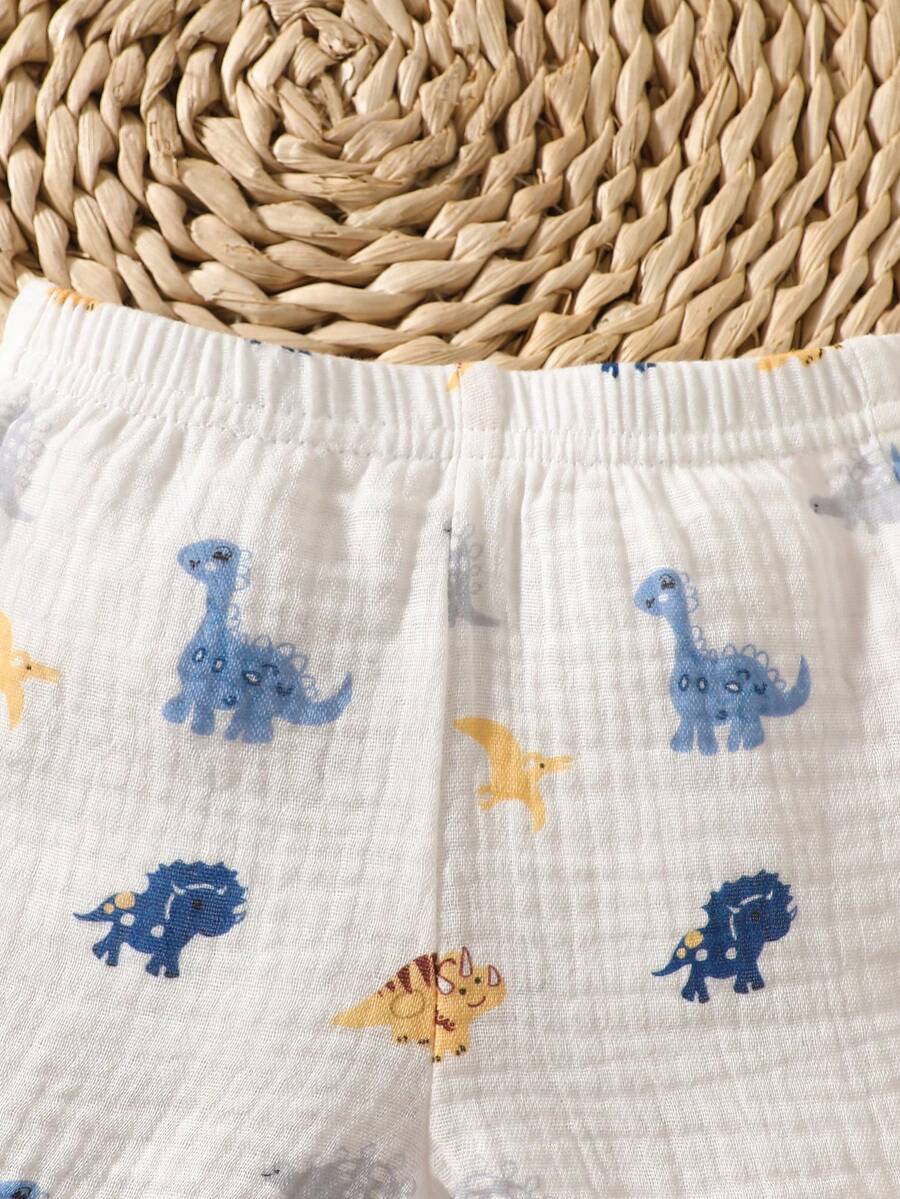 2PCS Baby Boy Gentleman Style Shirt and Shorts Set for Stylish Summer Daily Wear