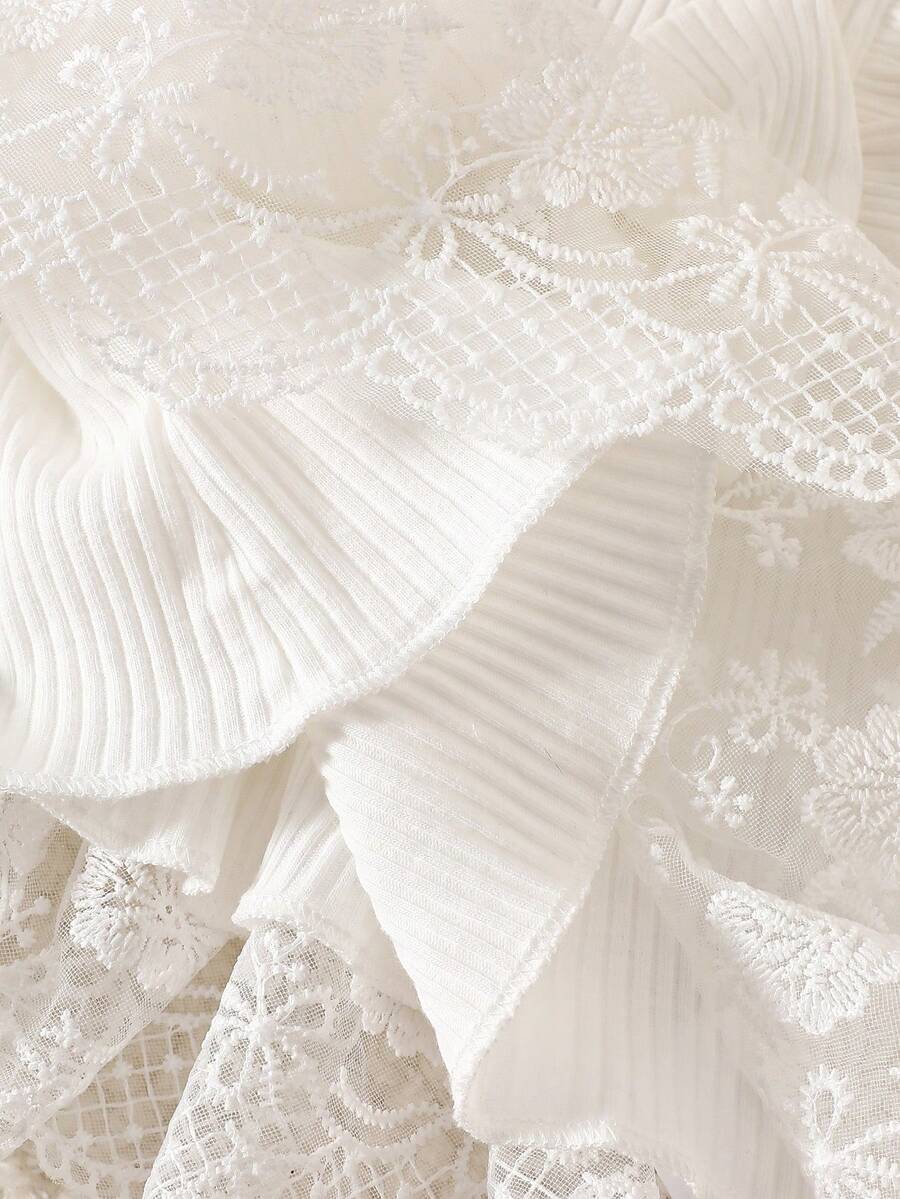Baby Embroidered Mesh Dress and Headband Set for Elegant Outdoor Photoshoots and Special Occasions