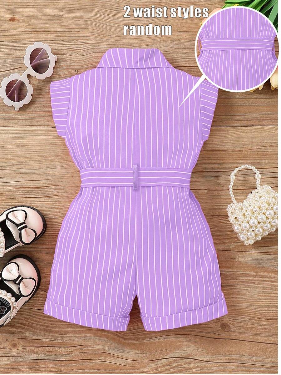 Striped Baby Romper Jumpsuit For Summer Vacation And Everyday Wear