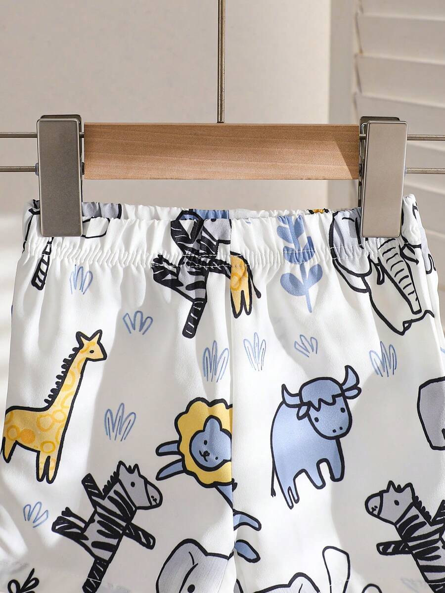 2PCS Baby Boy Gentleman Style Shirt and Shorts Set for Stylish Summer Daily Wear