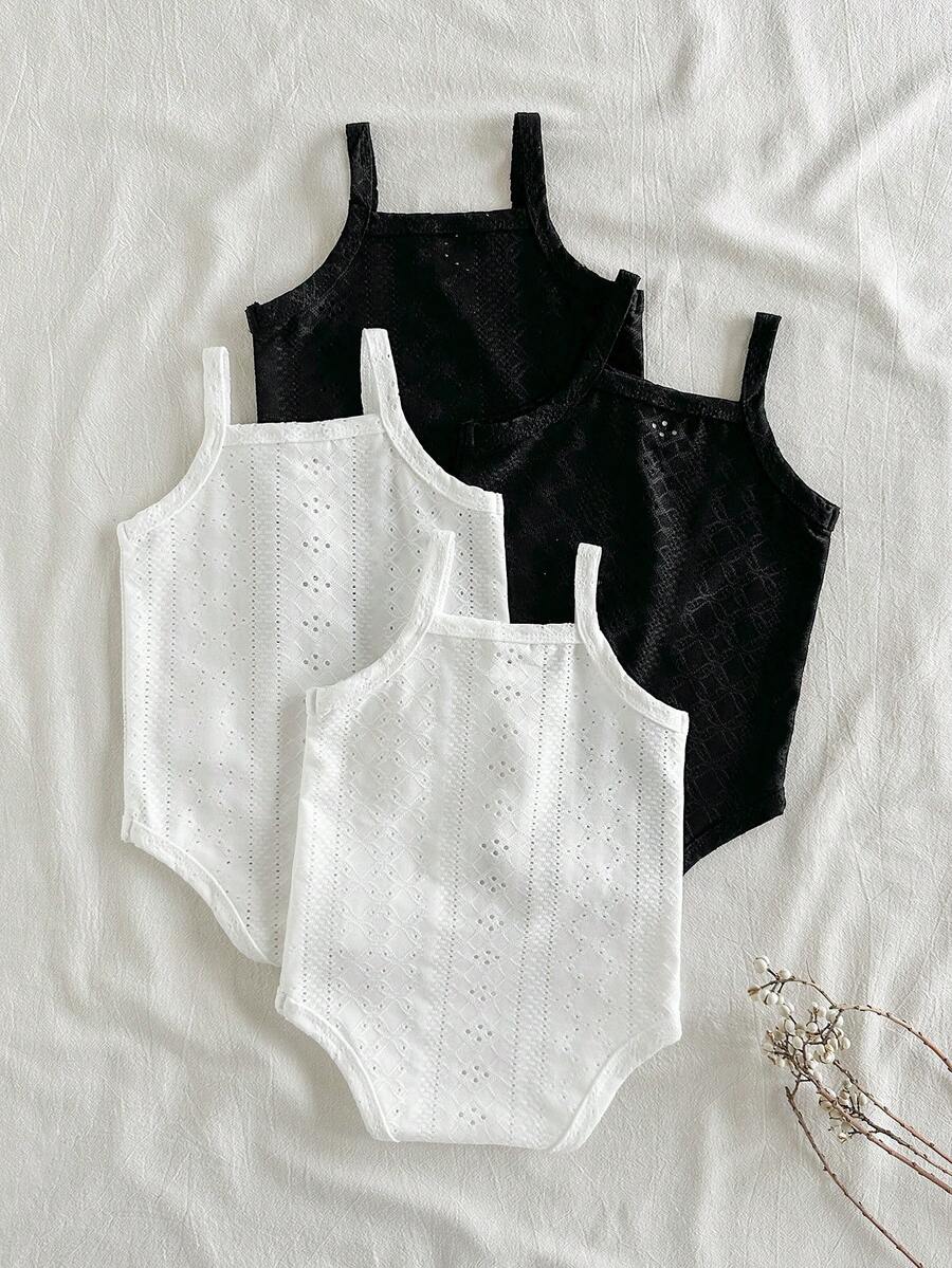 Baby Girl Ditsy Floral Rompers - Countryside Vintage Style 4 Piece Set
