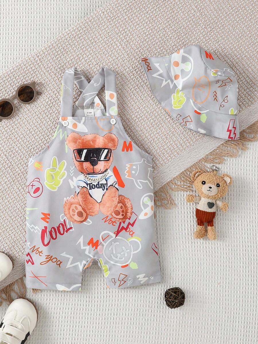 Cute One Piece Shorts Romper For Toddler Boys Summer Street Fashion Outfit