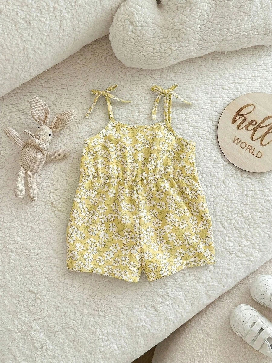Baby Ditsy Floral Romper for Cute Summer Daily Wear and Outings