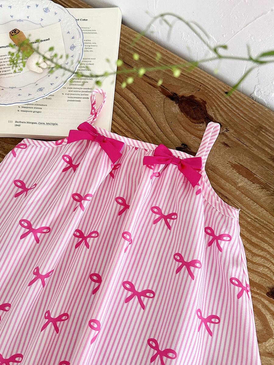 Toddler Girls Rainbow Stripe Sundress Loose Casual Beach Vacation Wear