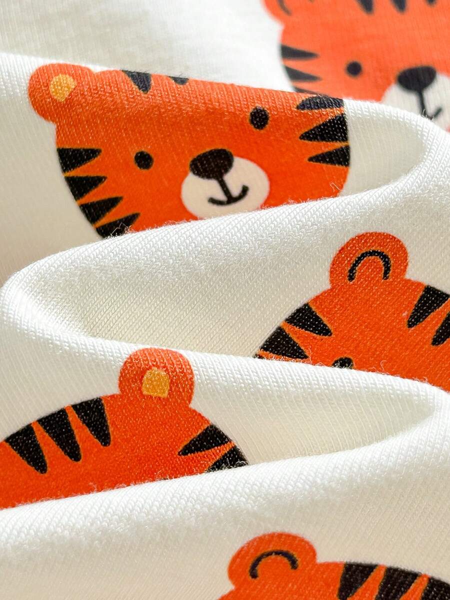 Cute Cartoon Bear Print Baby Zipper Romper for Newborn Boys and Girls