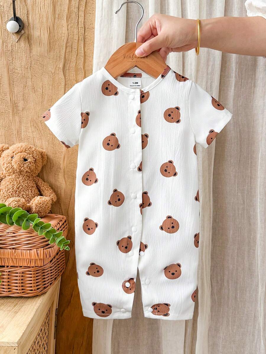 Baby Lemon Print Romper Pants for Casual Summer Daily Wear and Playtime