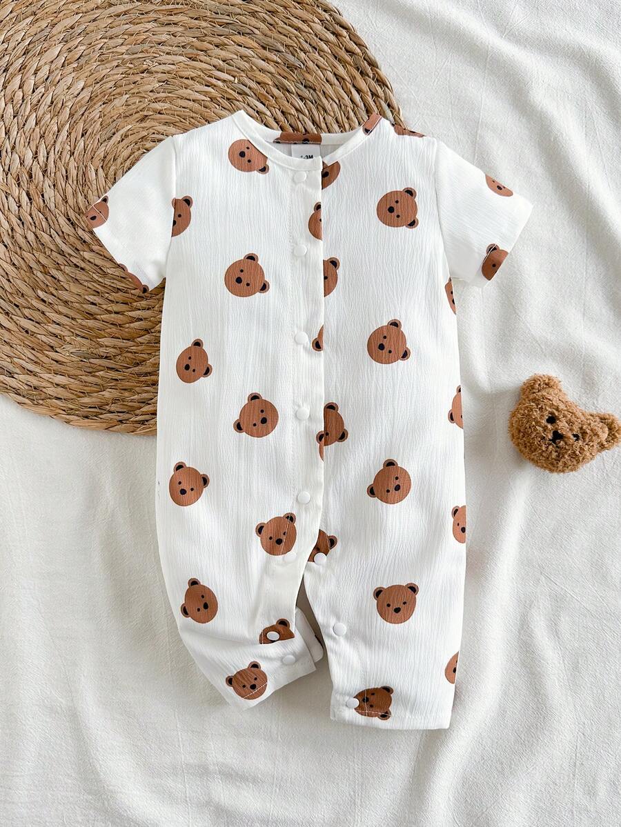 Baby Lemon Print Romper Pants for Casual Summer Daily Wear and Playtime