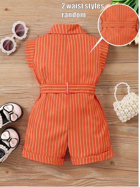 Striped Baby Romper Jumpsuit For Summer Vacation And Everyday Wear