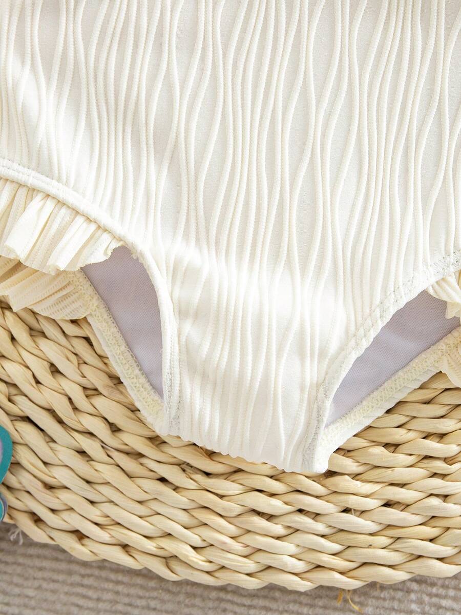 Baby Girls Minimalist Spaghetti Strap One Piece Swimsuit Casual Summer Beachwear
