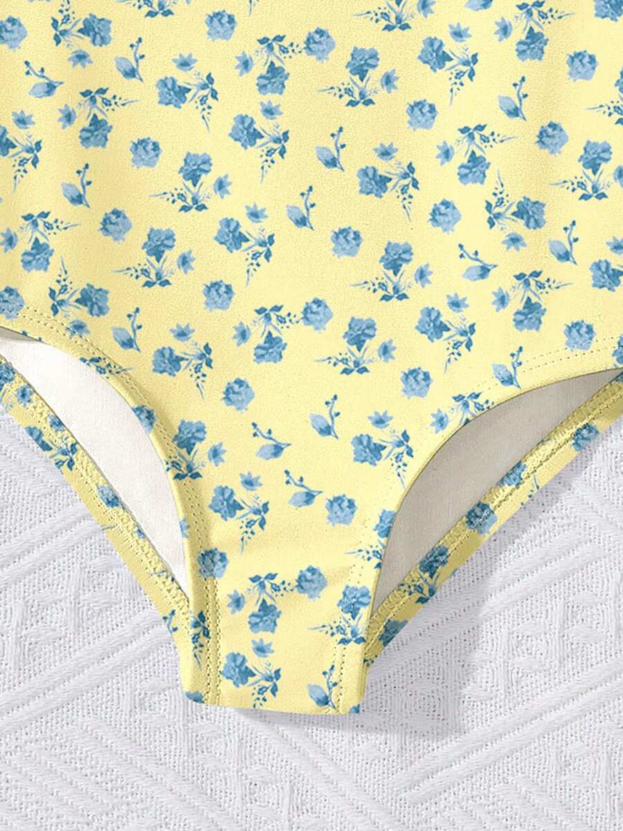 Baby Girls Minimalist Spaghetti Strap One Piece Swimsuit Casual Summer Beachwear