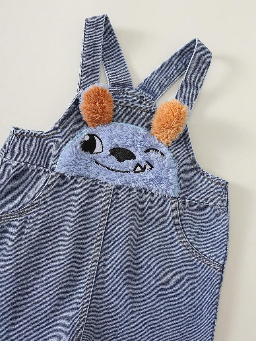 Unisex Baby Cute Denim Bib Pants Casual Overall Outfit for Spring Summer Autumn Wear