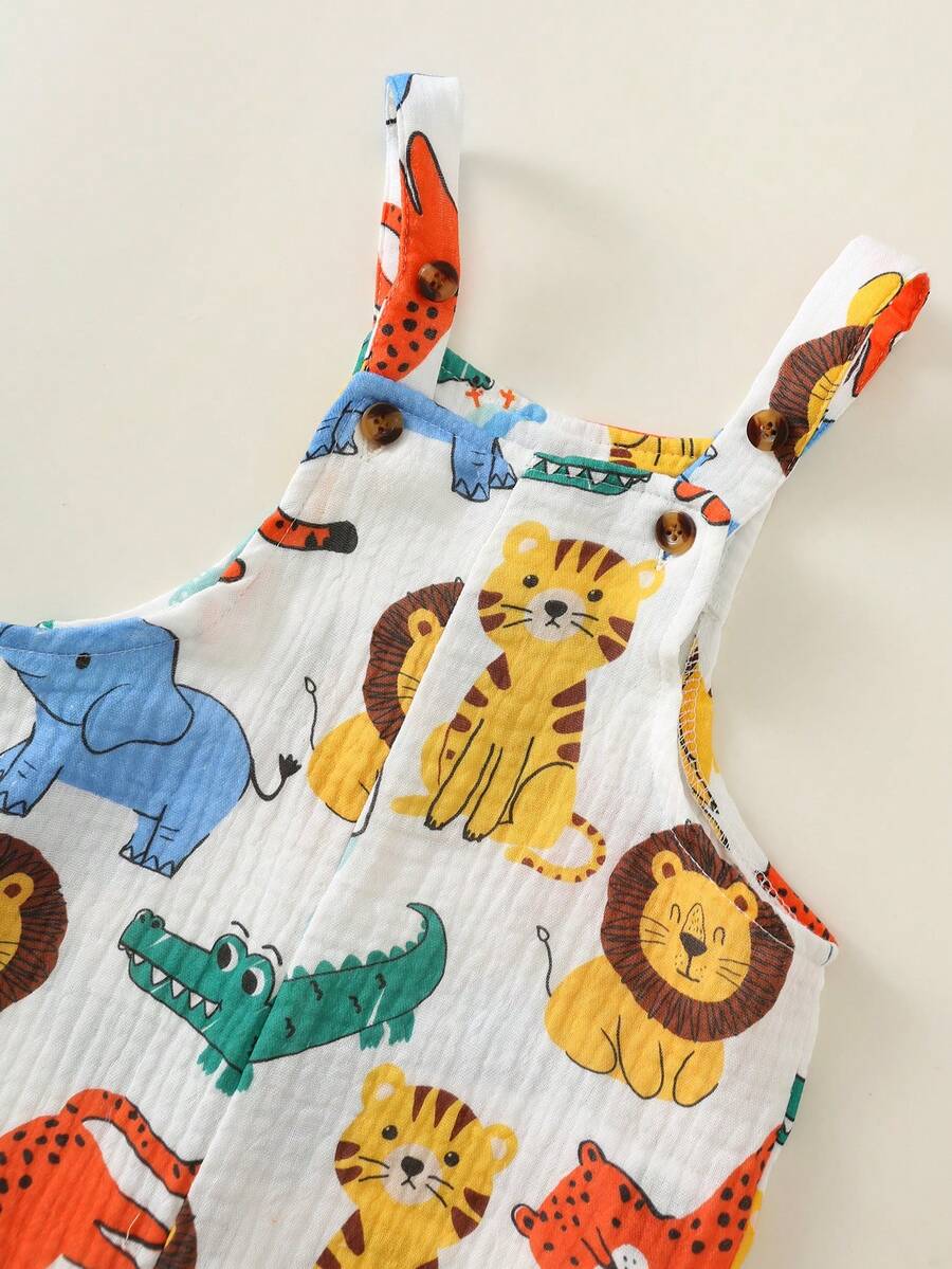 Baby Striped Bib Overalls and Bucket Hat 2 Piece Casual Summer Beach Outfit Set