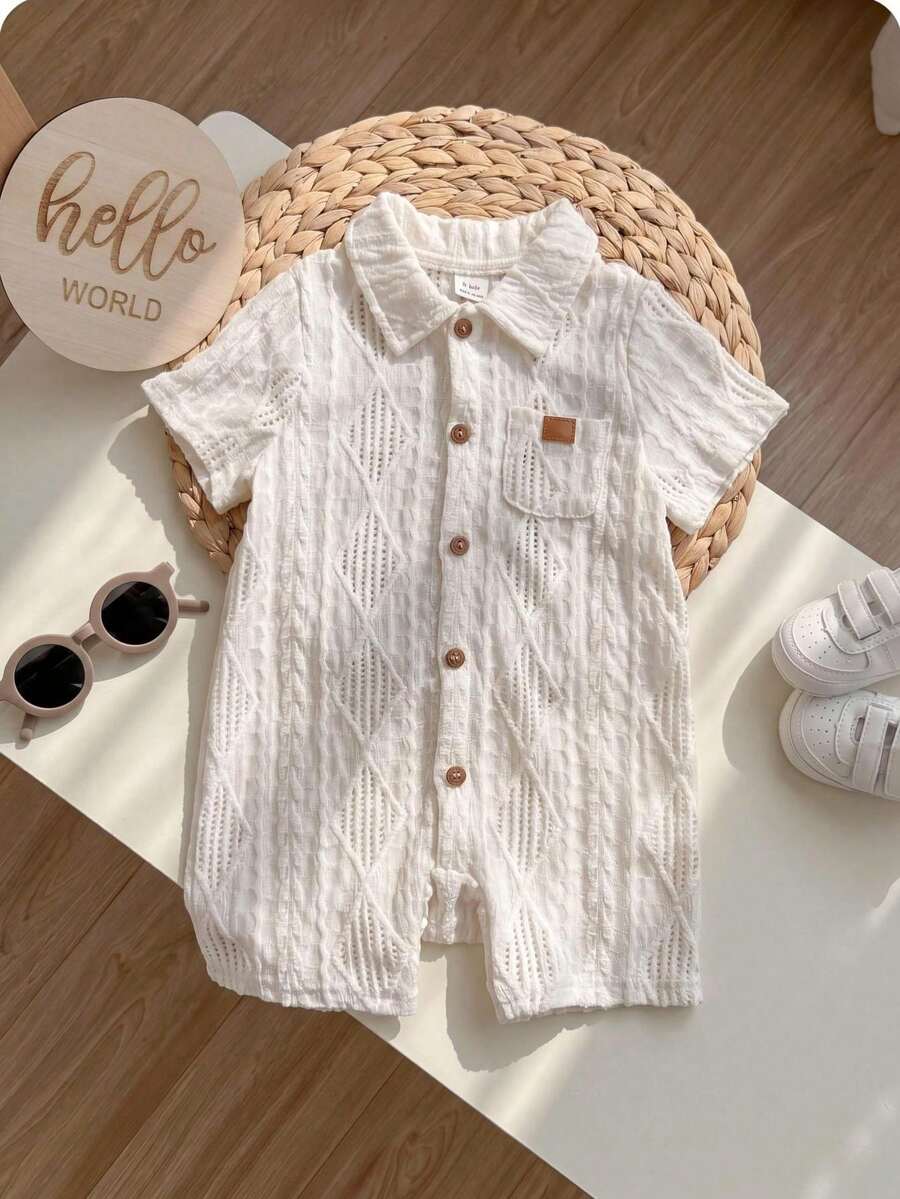 3D Big Ear Hooded Romper Set For Newborn Baby Boys And Girls Summer Outfit