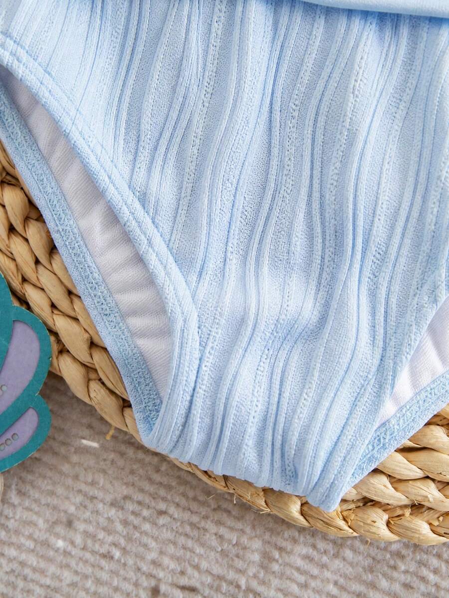 Baby Girls Minimalist Spaghetti Strap One Piece Swimsuit Casual Summer Beachwear