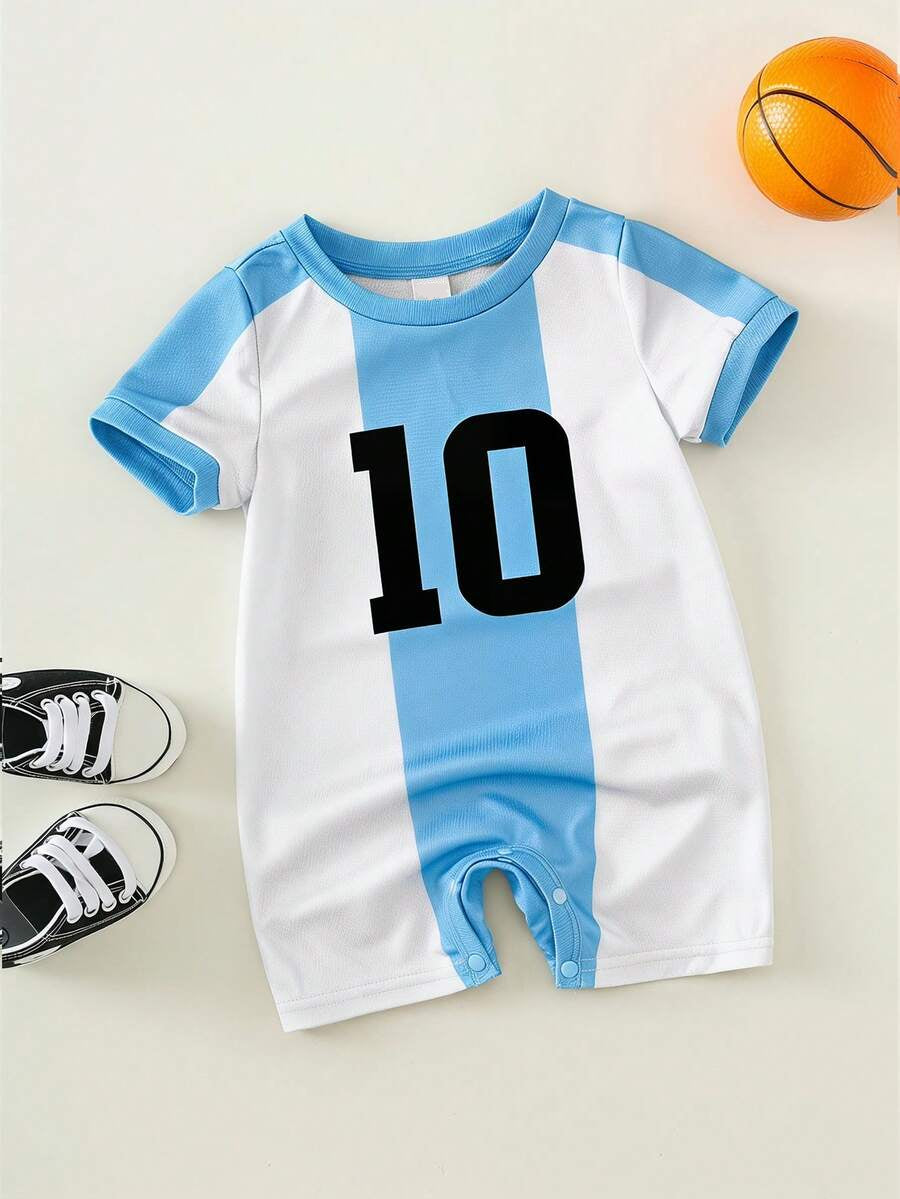 Baby Boy Plaid Short Sleeve Romper Formal Summer Outfit for Birthday Party Christening and Special Occasions