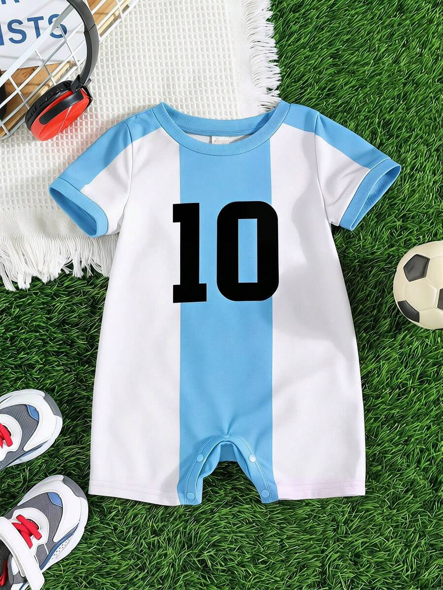 Baby Boy Plaid Short Sleeve Romper Formal Summer Outfit for Birthday Party Christening and Special Occasions