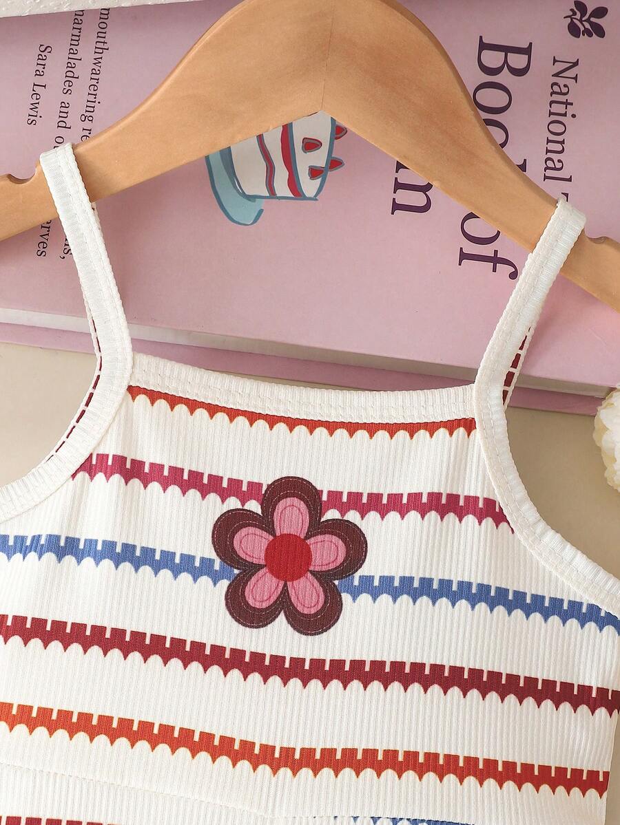 Cute Baby Girl Sleeveless Ribbed Short Jumpsuit With Bow Detail Casual Summer Wear