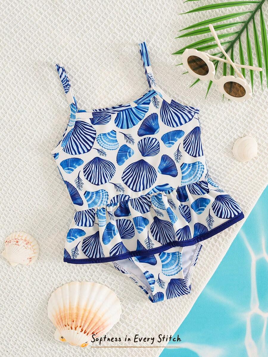 Summer Beach Swimsuit For Toddler Girls With Fun Watermelon Print