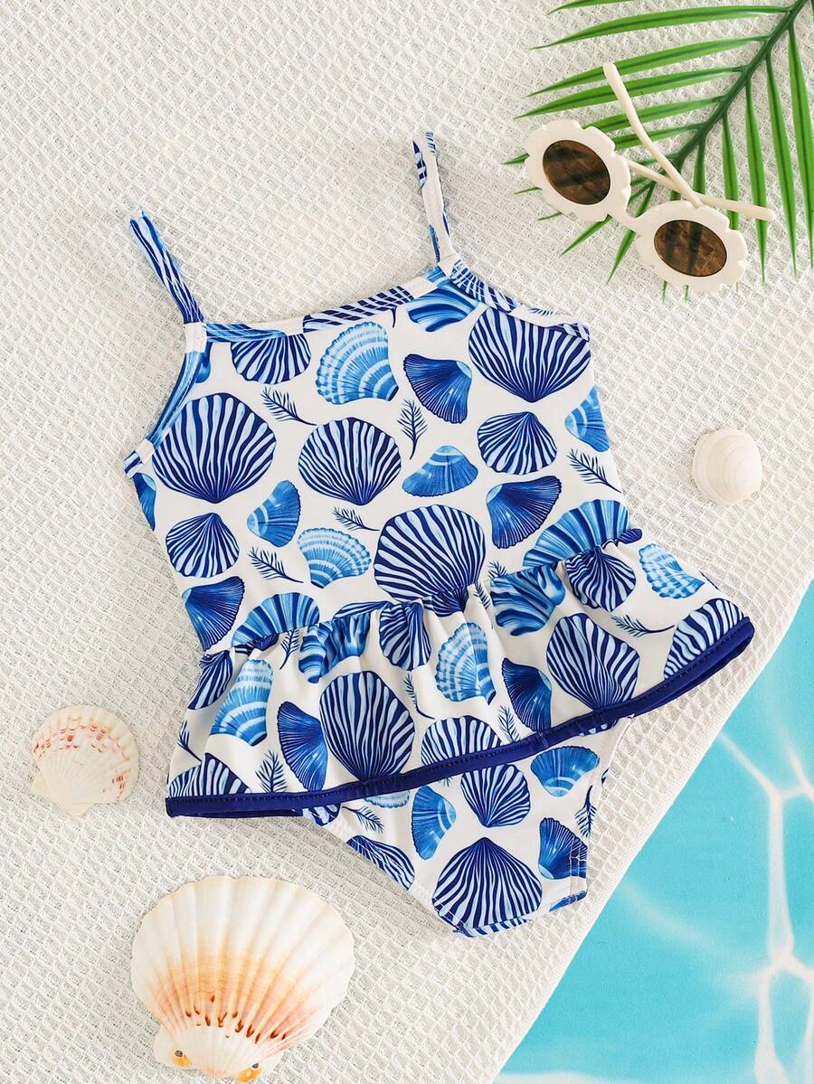 Summer Beach Swimsuit For Toddler Girls With Fun Watermelon Print