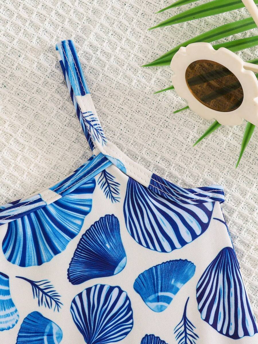 Summer Beach Swimsuit For Toddler Girls With Fun Watermelon Print