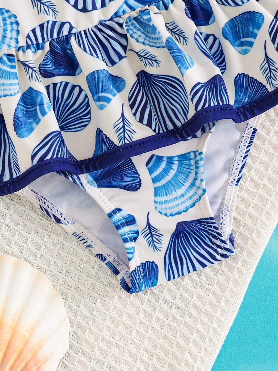 Summer Beach Swimsuit For Toddler Girls With Fun Watermelon Print