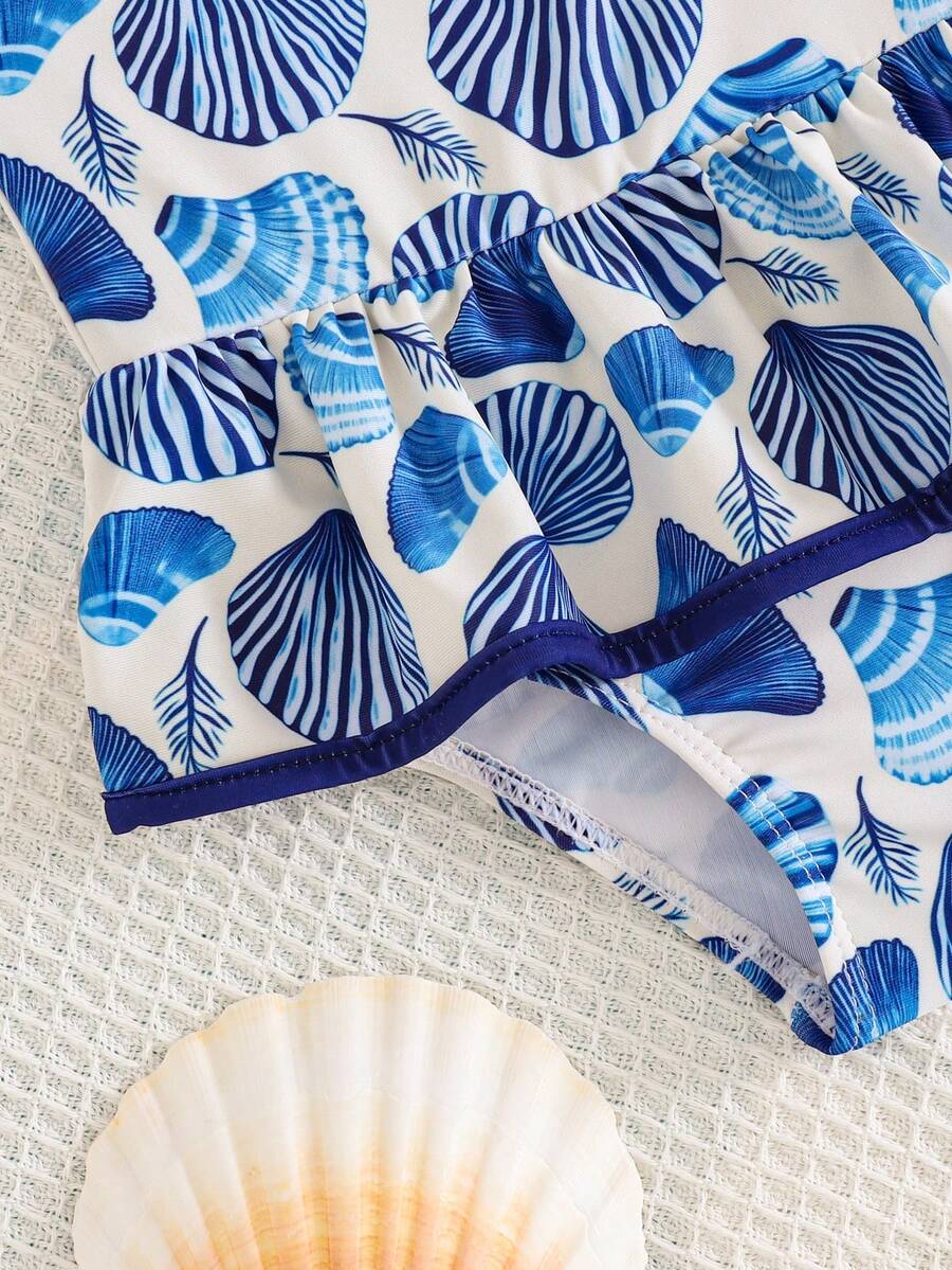 Summer Beach Swimsuit For Toddler Girls With Fun Watermelon Print