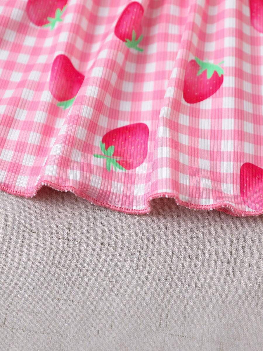 Cute Baby Girls Bib Shorts Set With Skin Friendly Casual Summer Style