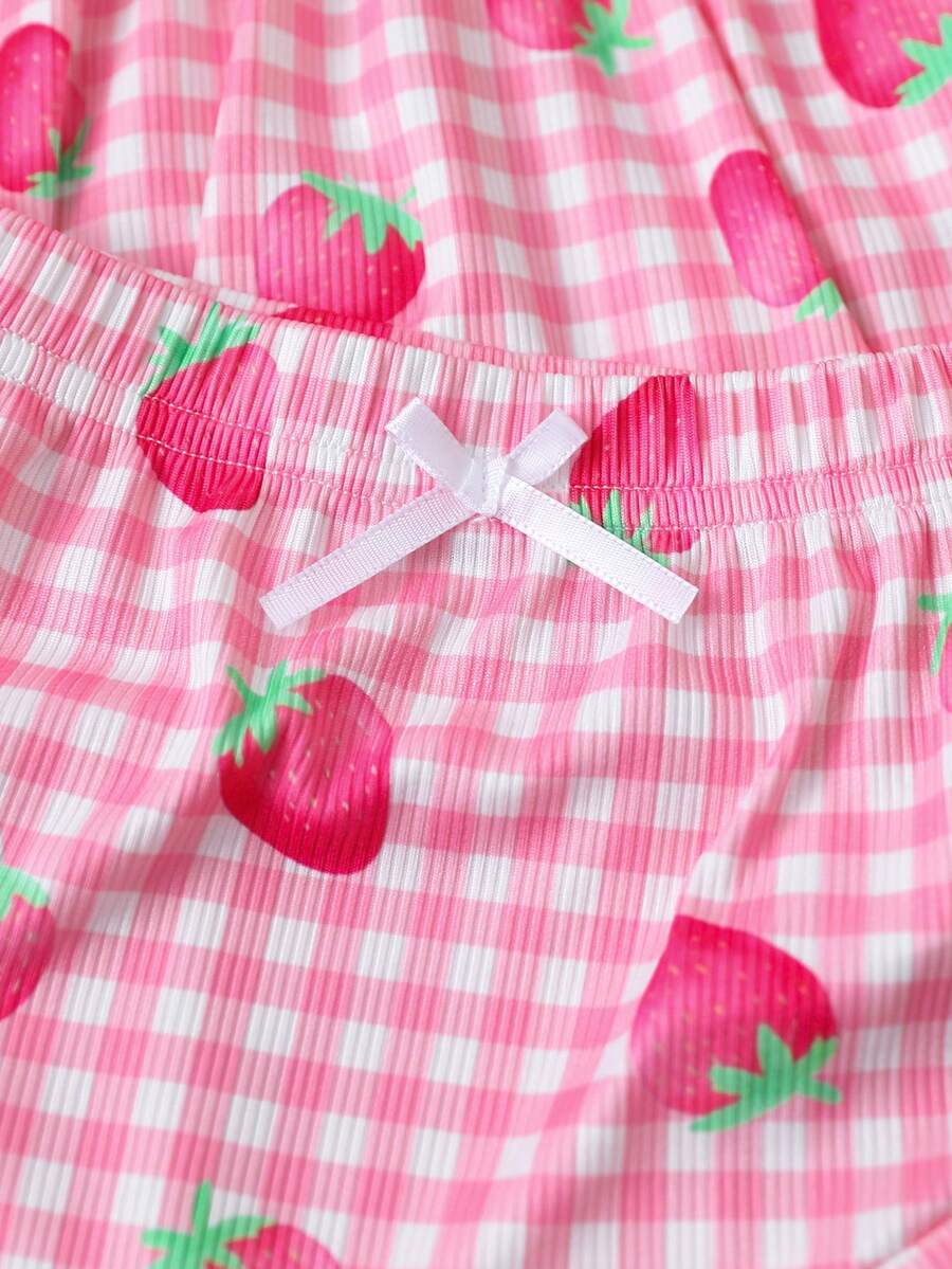 Cute Baby Girls Bib Shorts Set With Skin Friendly Casual Summer Style