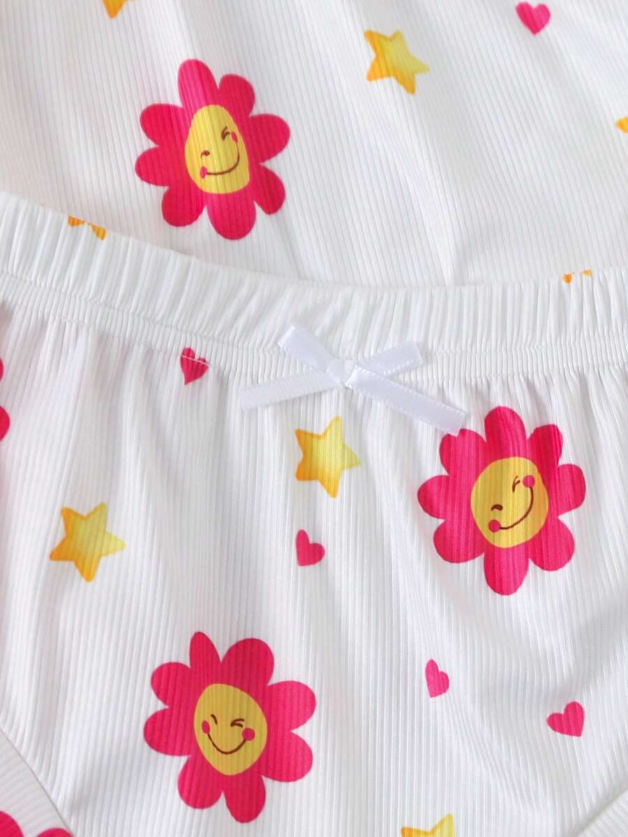 Cute Baby Girls Bib Shorts Set With Skin Friendly Casual Summer Style