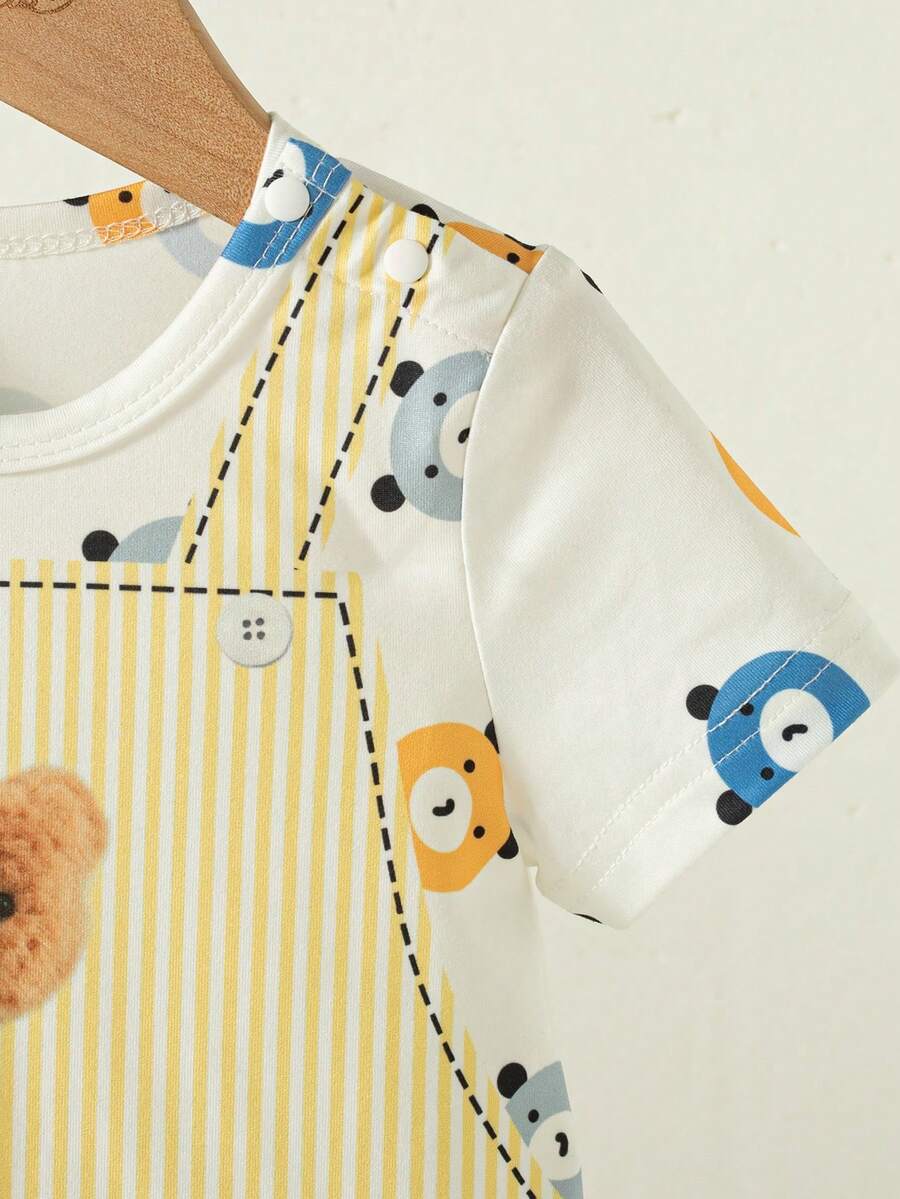 Baby Boy Cute Animal Party Print One Piece Pants Casual Soft Everyday Outfit