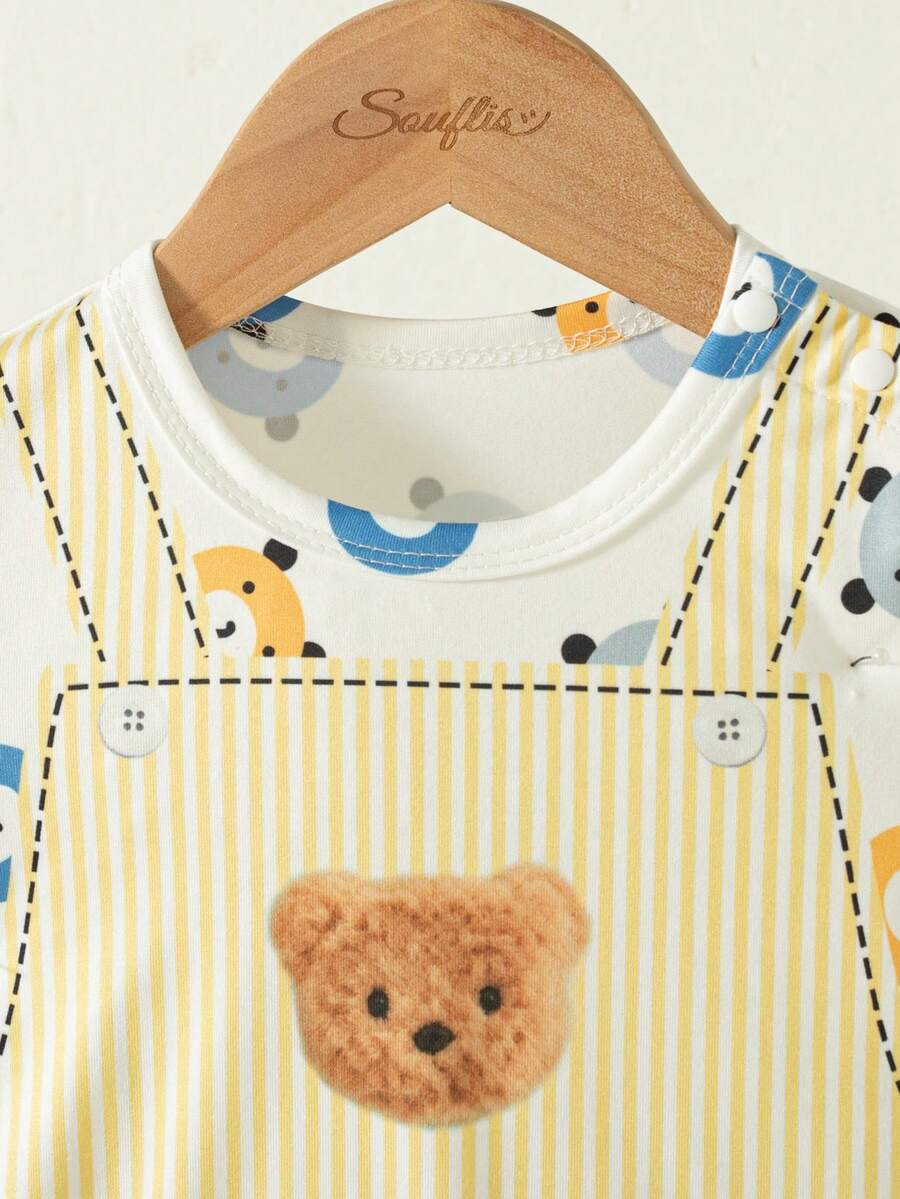 Baby Boy Cute Animal Party Print One Piece Pants Casual Soft Everyday Outfit