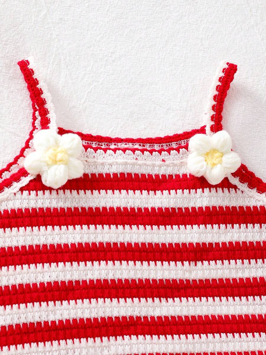 Floral Suspender Dress with Matching Bag, 2-Piece Set for Baby Girls