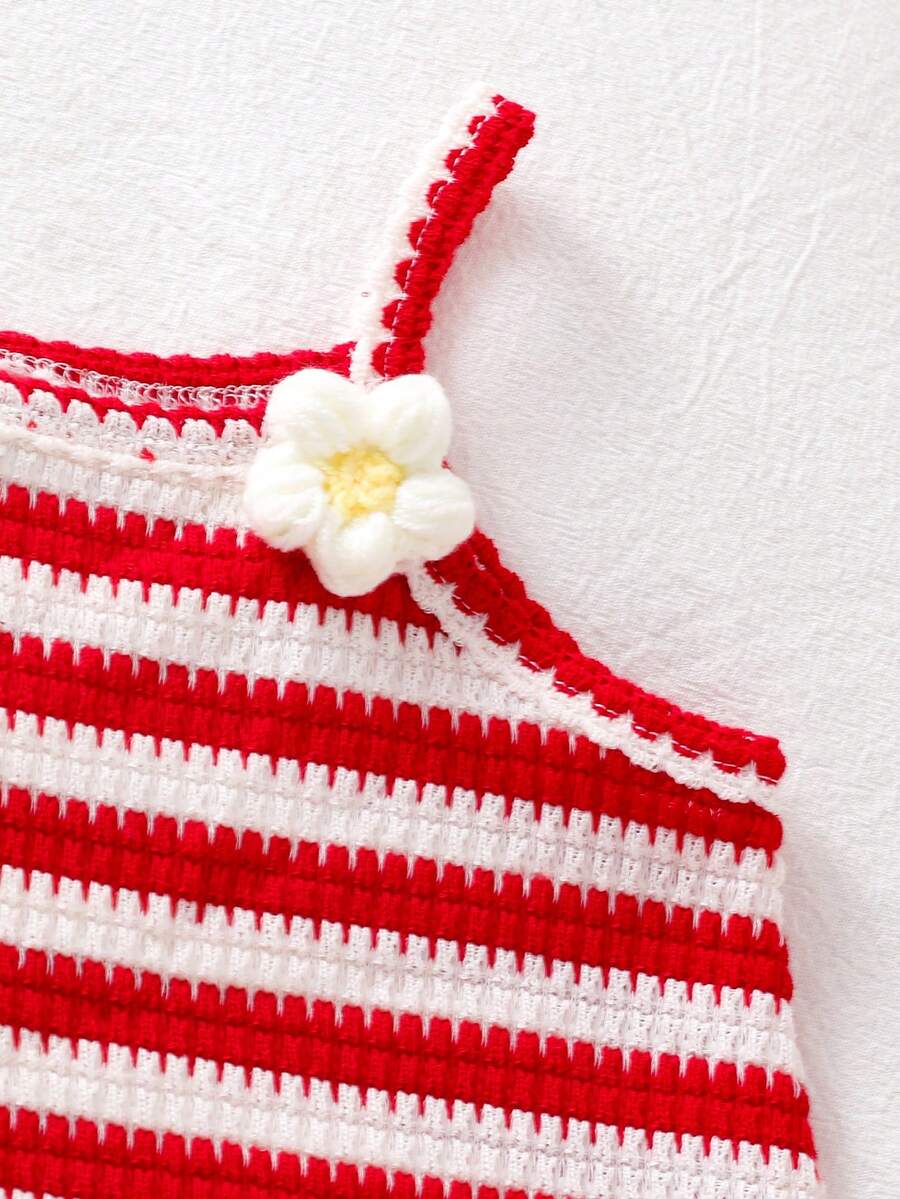 Floral Suspender Dress with Matching Bag, 2-Piece Set for Baby Girls