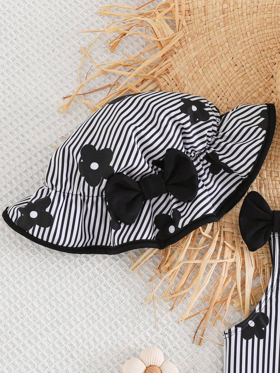 Baby Girls Minimalist Spaghetti Strap One Piece Swimsuit Casual Summer Beachwear