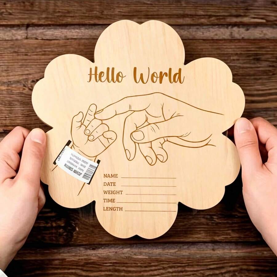 Personalized Newborn Hospital Bracelet Keepsake Box Laser Engraved Baby Memory Box Gift for New Parents