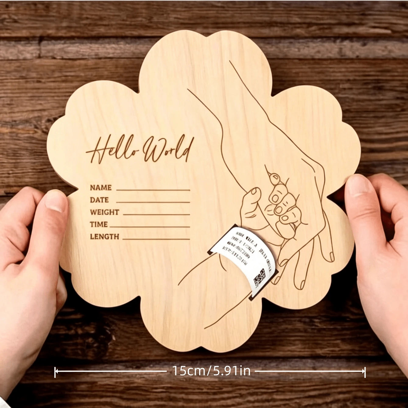Personalized Newborn Hospital Bracelet Keepsake Box Laser Engraved Baby Memory Box Gift for New Parents