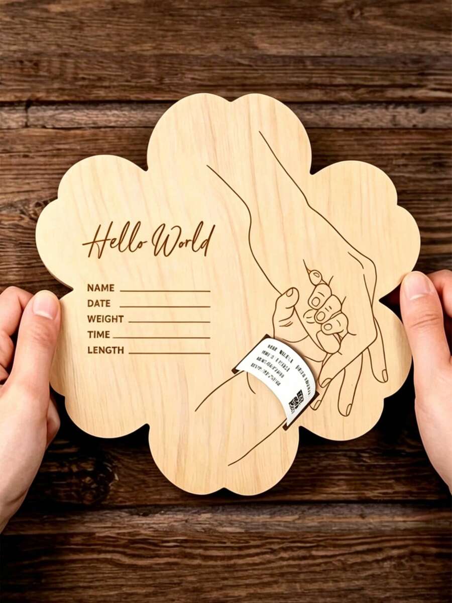 Personalized Newborn Hospital Bracelet Keepsake Box Laser Engraved Baby Memory Box Gift for New Parents
