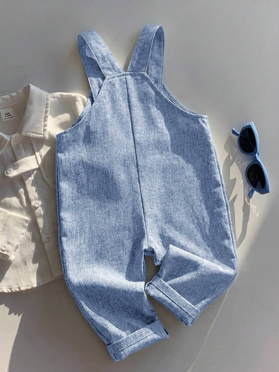 Striped Baby Boys Jumpsuit With Cartoon Bear Design Casual Kids Outfit